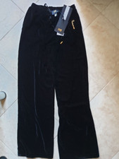 Roberto Cavalli Velour Designer Pants US sz 6 Italy NEW