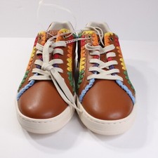 COACH Lowline Low Top Sneaker With Rainbow Crochet Women's US Size 10B  165.00 