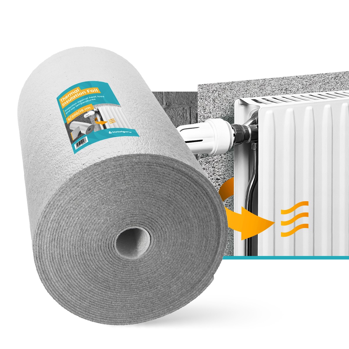 Isolierplatte Für Heizkörper | 300x75 Cm, Magnetisch, Wärmereflektierend, Made In Italy, Energiesparend