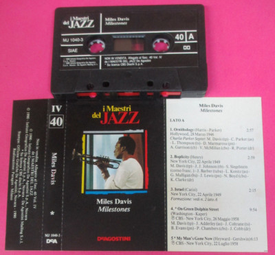 MC MILES DAVIS Milestones I MAESTRI DEL JAZZ 1990 DE AGOSTINI no cd lp vhs dvd