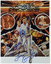Buck Rogers Cast Felix Silla Erin Gray Gil Gerard Signed Autographed 8x10 Color 