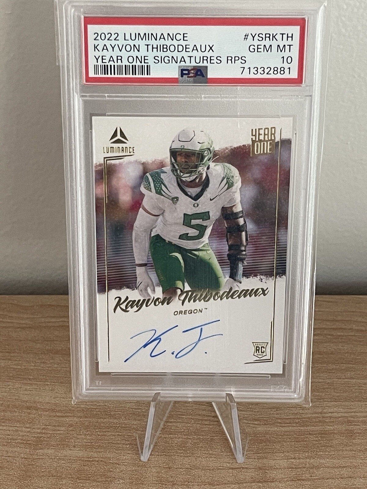 Kayvon Thibodeaux Panini Luminance Year One Signatures Rps #YSRKTH Base