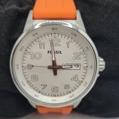 Fossil BQ1622 Men's Orange Silicone 