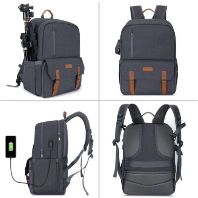 Mosiso Camera, Laptop, Book Bag Backpack with Multiple Compartments
