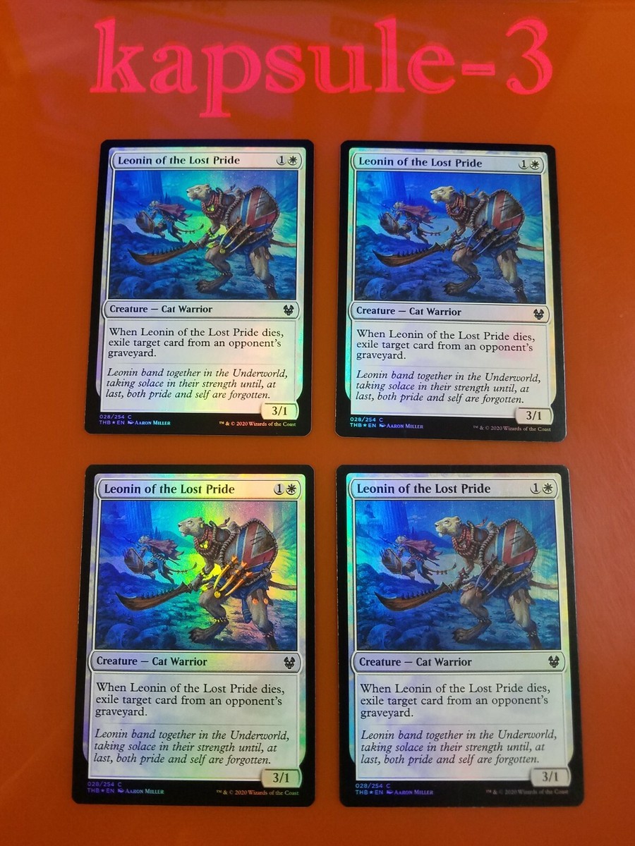 4x Leonin of the Lost Pride | FOIL | Theros Beyond Death | MTG Magic Cards  | eBay