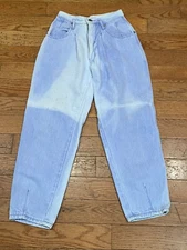 GITANO Women's VINTAGE High Waisted Jeans Bleached Light Wash Size 6 Short