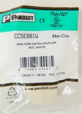 Cat5e Coupler Panduit UTP RJ45 Module White CC5E88IW Mini-Com - RJ-45 Both Ends
