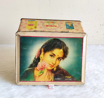 Vintage Schöne Damen Grafik Plaza Beauty Aids Werbung Alte Blechdose TI611