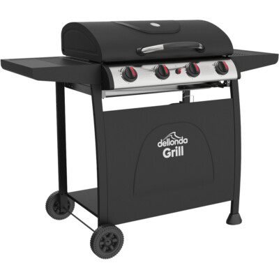 4 Brenner Gas BBQ Grill & Zündung - Tragbar Garten Kochen - Leicht zu reinigen Eimer