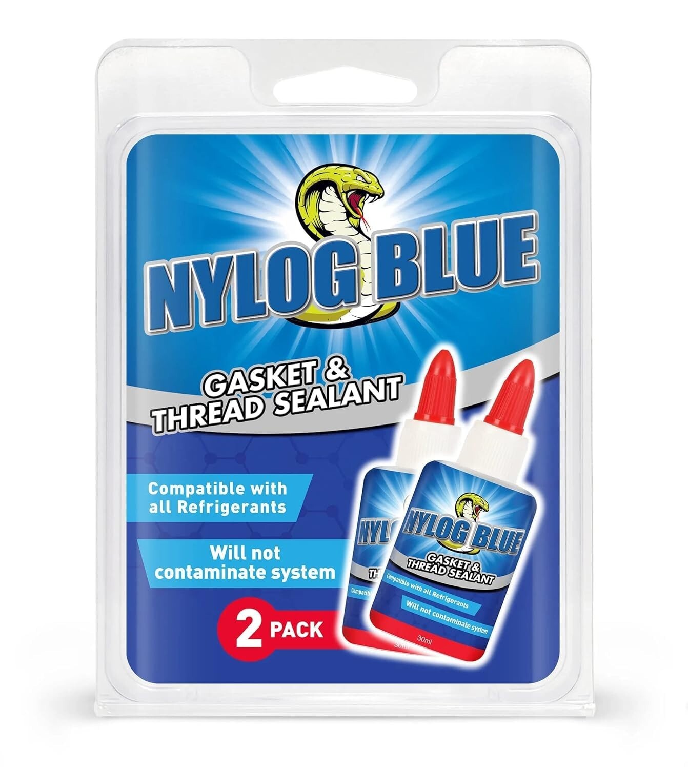 Refrigeration Technologies RT201B Nylog Blue 2 Pack Viper Gasket Thread Sealant