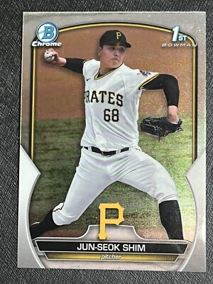 2023 Bowman Chrome #BCP-153 Jun-Seok Shim Pittsburgh Pirates RC Rookie (1A)