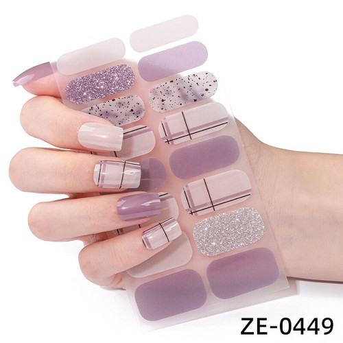 Full Size Nail Wraps Stickers Polish Toe Manicure Art polish strip 3D Decal New - Picture 123 of 208