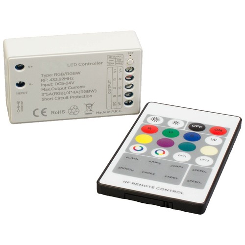 RGB RGBW LED light mini controller + remote Linkable 12v 24v 60w per channel - Picture 1 of 7