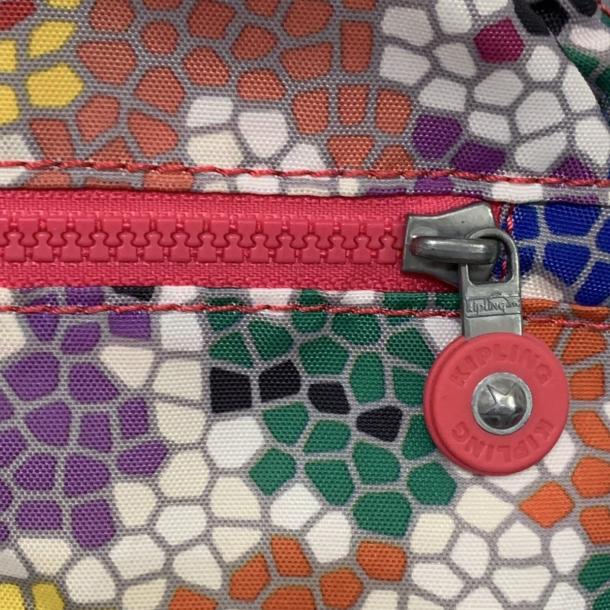 Kipling Laptop Computer Backpack Challenger Mosaic Pattern Pink Gorilla & Trim Charnell 11.5 main image 4