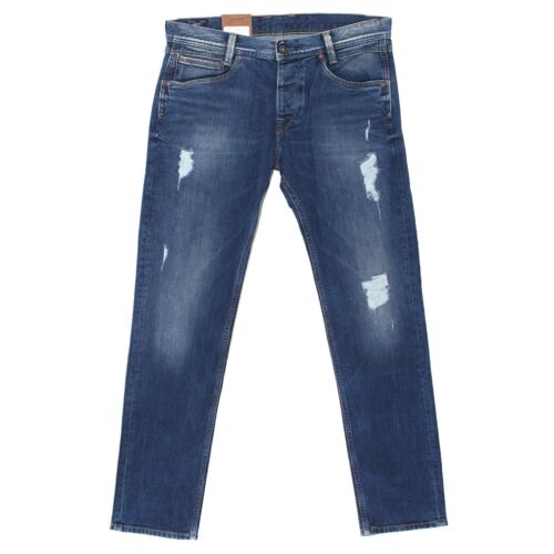  Pantalon en jean homme PEPE SPIKE stretch blue vintage destroyé bleu 17889 - Photo 1/2