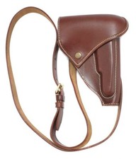 Japanese Nambu Type 94 Leather Holster with Shoulder Strap