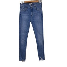 AGOLDE Women  s Sophie High Rise Skinny Jeans in Scheme Blue Size 28 Distressed