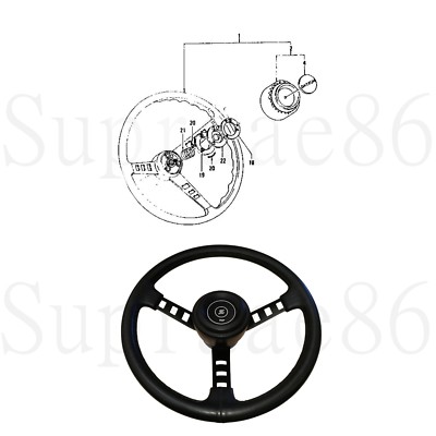 Datsun steering wheel w/ Z Mark Horn Pad For 70-78 Datsun