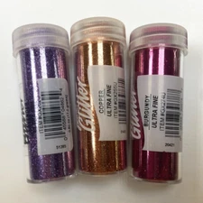 Stampendous Ultra Fine Glitter Mixed Lot: Lavender, Copper, Burgundy