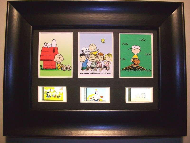 PEANUTS Framed Trio Movie Film Cell Memorabilia Collectible Gift Cinema Snoopy