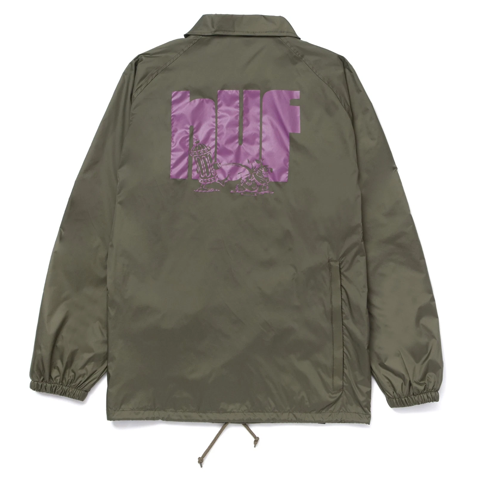 Huf Worldwide Windbreaker Coach Jacket Coat Coaches Hydrate Zip Olive in M
Opens in a new window or