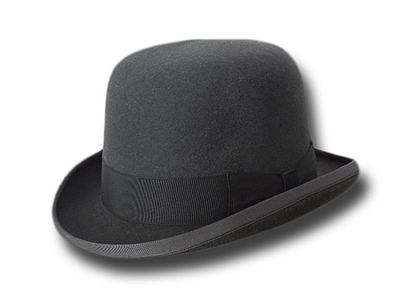Cappello a Bombetta Pinkerton feltro di lapin grigio