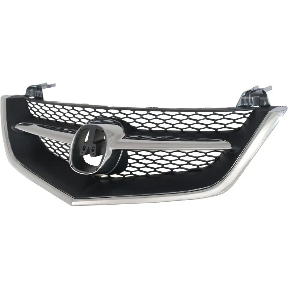 New Front Grille Chrome Shell with Black Insert Plastic Fits 2002-2003 Acura TL Foto 4 de 4