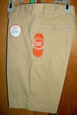    SAVE 10  Girl/ Boy Beige SHORTS 10 CAMP, SCHOOL UNIFORM, Adjustable Stretch