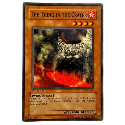 Yugioh CCG Collectable 1996 Konami The Thing In The Crater 1st Edition