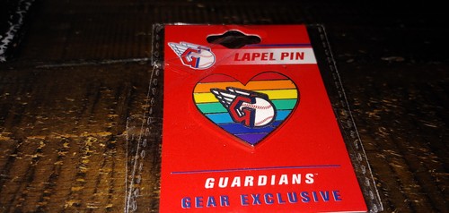 Cleveland Guardians 2023 "Pride Heart" Lapel Pin Progressive Field MLB Brand New - Picture 2 of 10