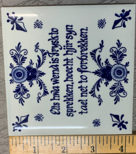 Hand-Painted Blue & White Tiles from Holland Delft Blauw and Frysk Hannenwurk - Picture 8 of 9