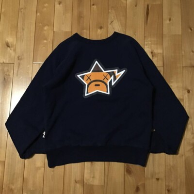 Reversible BAPE × KAWS MILO sweat shirt a bathing ape NIGO Size S