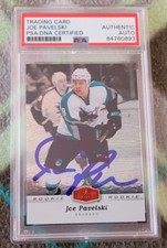 Joe Pavelski Signed 2006-07 Fleer Flair Hockey Rookie Card RC IP auto PSA Sharks