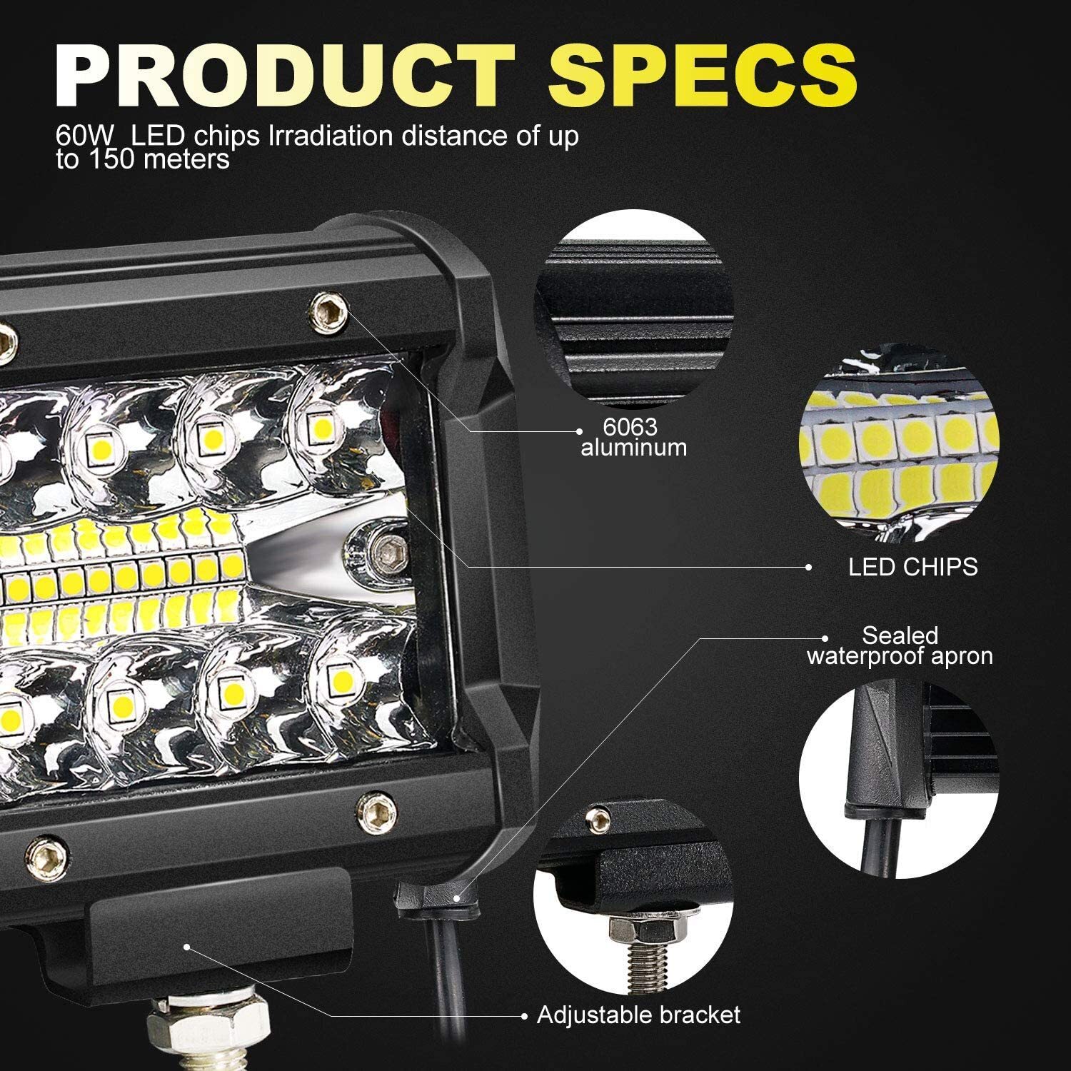 42'' Led Light Bar Combo For Kubota RTVX1100C X1120/D X1140 X900 XG850