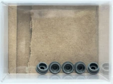 LEGO Parts - Dark Bluish Gray Plate, Round 1 x 1 - No 4073 - QTY 5