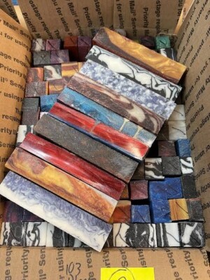 Lot of 100+ RhinoPlastic Acrylic Pen Blanks - Assorted colors - Factory Seconds