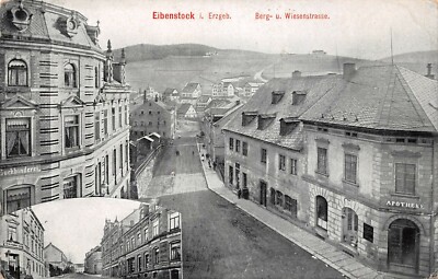 Eibenstock I. Erzgeb. Mountain and Meadow Road Postcard Postcard 1907