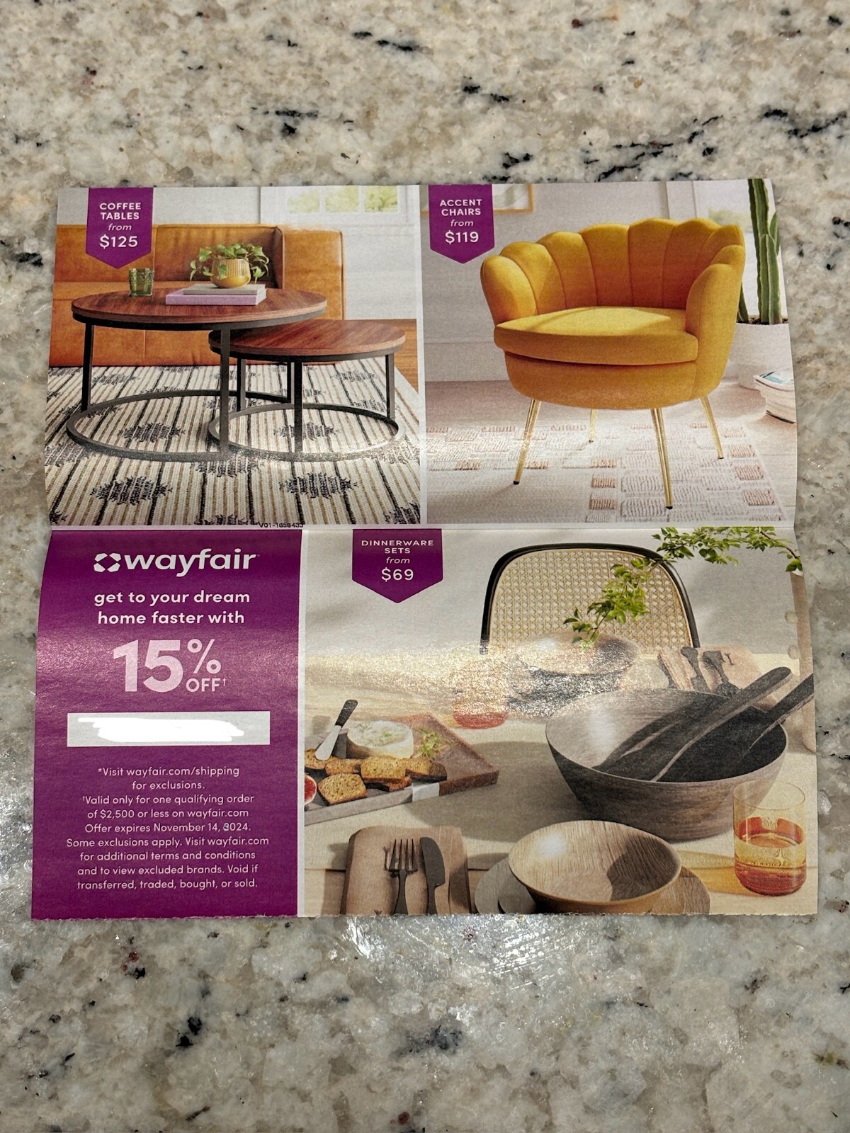 Wayfair 15 Off Coupon Expires 11/14/2024 eBay