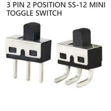 2 Position SS-12 Mini Toggle Switch SPDT SMD 50VDC/0.3A Micro Slide Switch 3 Pin