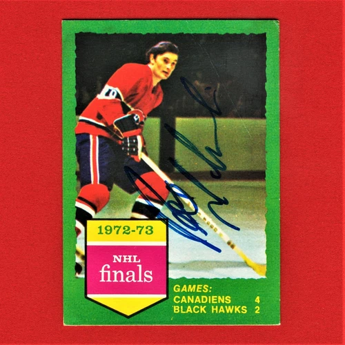 Autographed Pete Mahovlich NHL Finals 1973 O-Pee-Chee Card 197 A4