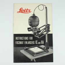 Leitz Focomat Enlargers IC and IIA - User Manual - Original Instructions