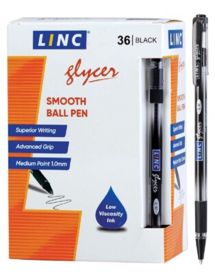 LINC GLYCER SMOOTH BALL PEN 36 CT / BOX - BLACK