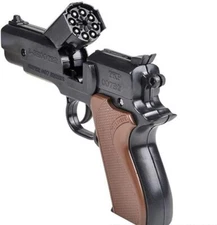 Toy Gun, 6.75" Cap Pistol Toy Gift, 8 Shot Revolver for Kids-2 Pistols Per Order