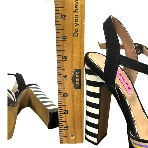 Betsey Johnson Mandy Blockabsatz Plateau Mehrfarbig Punk Rocker Goth Gr. 5 - Bild 8 von 9