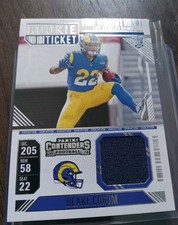 2024 Panini Contenders BLAKE CORUM Rookie Ticket Jersey Patch RC Rams VARIATION