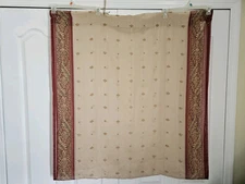 CROSCILL CLASSICS EMPRESS IMPERIAL RED GOLD SHEER PANELS CURTAINS 43X86