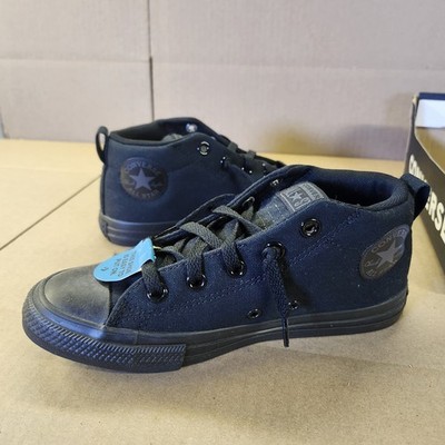 Converse Chuck Taylor All Star Youth Boy's Mid Top Shoes Size 3 Black/Black