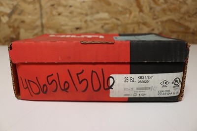 25x Lot Hilti 282529 Long Thread Anchor Bolts KB3 1/2x7 1/2'' x 7''