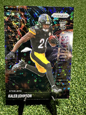 2025 Panini Prizm - Fireworks Kaleb Johnson #4 No Huddle Prizm (RC)