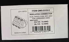 10 pieces INSULATED CONNECTOR ,Dual rated wire range CU:1/0 -14AWG AL:1/0 -12AWG